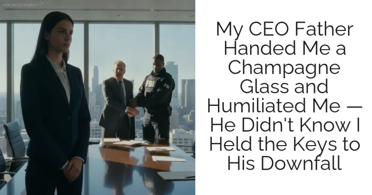 My CEO Father Handed Me a Champagne Glass and Humiliated Me — He Didn't Know I Held the Keys to His Downfall