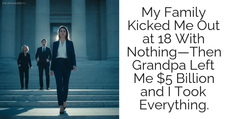 My Family Kicked Me Out at 18 With Nothing—Then Grandpa Left Me $5 Billion and I Took Everything.