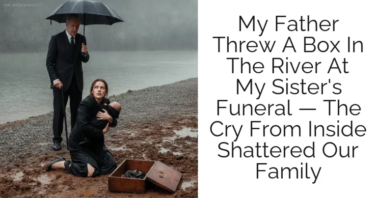 My Father Threw A Box In The River At My Sister's Funeral — The Cry From Inside Shattered Our Family