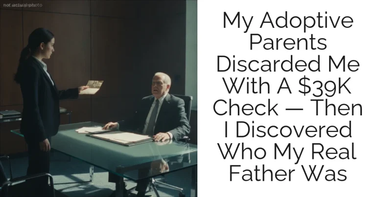 My Adoptive Parents Discarded Me With A $39K Check — Then I Discovered Who My Real Father Was