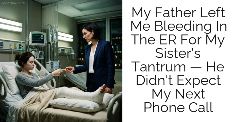 My Father Left Me Bleeding In The ER For My Sister's Tantrum — He Didn't Expect My Next Phone Call
