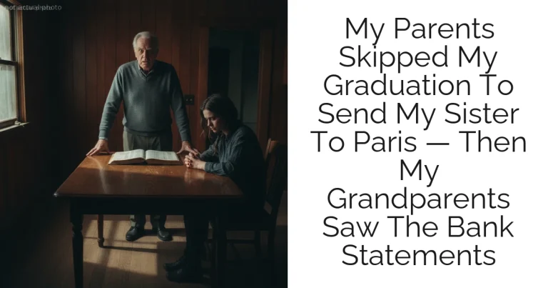 My Parents Skipped My Graduation To Send My Sister To Paris — Then My Grandparents Saw The Bank Statements