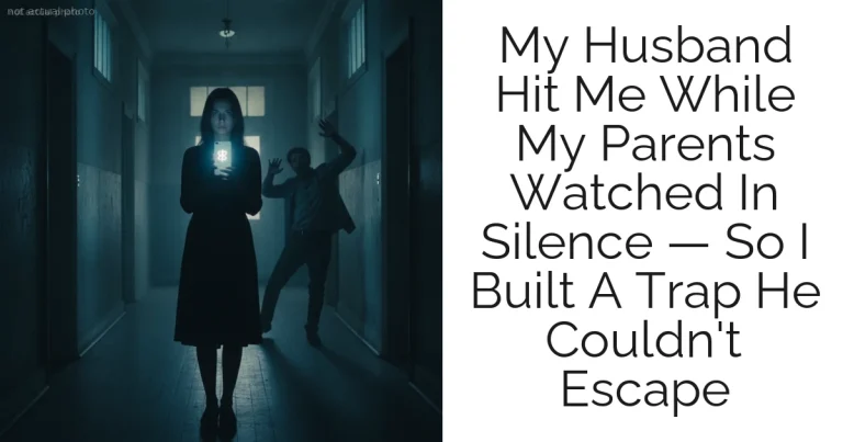 My Husband Hit Me While My Parents Watched In Silence — So I Built A Trap He Couldn't Escape