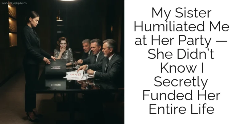 My Sister Humiliated Me at Her Party — She Didn’t Know I Secretly Funded Her Entire Life