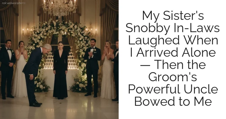 My Sister's Snobby In-Laws Laughed When I Arrived Alone — Then the Groom's Powerful Uncle Bowed to Me