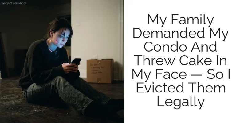 My Family Demanded My Condo And Threw Cake In My Face — So I Evicted Them Legally
