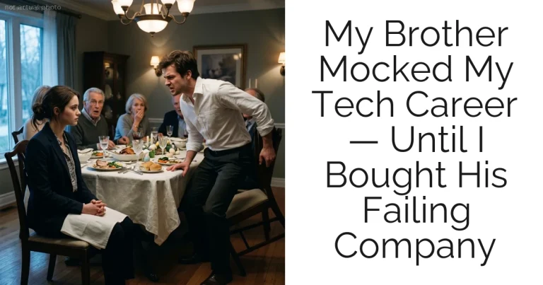 My Brother Mocked My Tech Career — Until I Bought His Failing Company