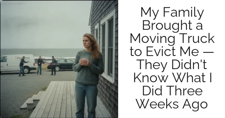 My Family Brought a Moving Truck to Evict Me — They Didn't Know What I Did Three Weeks Ago