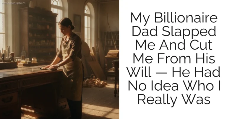 My Billionaire Dad Slapped Me And Cut Me From His Will — He Had No Idea Who I Really Was