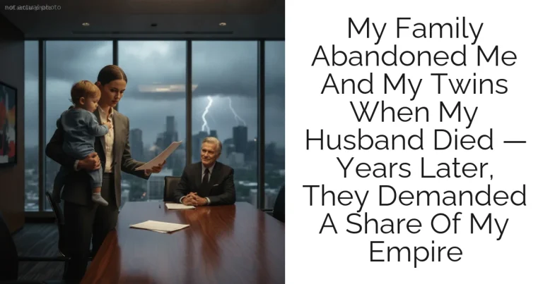 My Family Abandoned Me And My Twins When My Husband Died — Years Later, They Demanded A Share Of My Empire