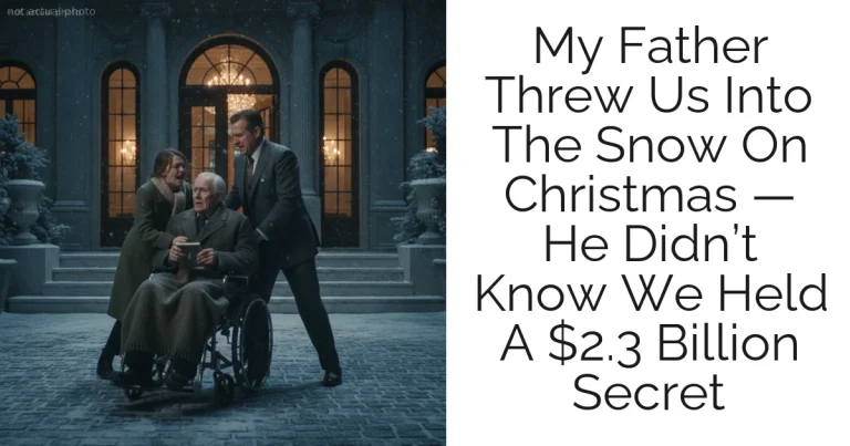 My Father Threw Us Into The Snow On Christmas — He Didn’t Know We Held A $2.3 Billion Secret