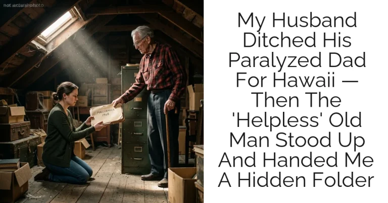 My Husband Ditched His Paralyzed Dad For Hawaii — Then The 'Helpless' Old Man Stood Up And Handed Me A Hidden Folder