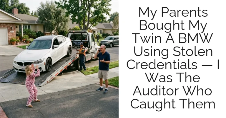 My Parents Bought My Twin A BMW Using Stolen Credentials — I Was The Auditor Who Caught Them