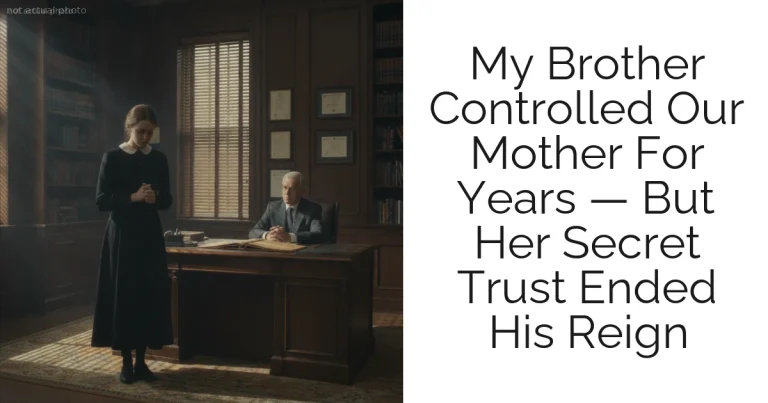 My Brother Controlled Our Mother For Years — But Her Secret Trust Ended His Reign