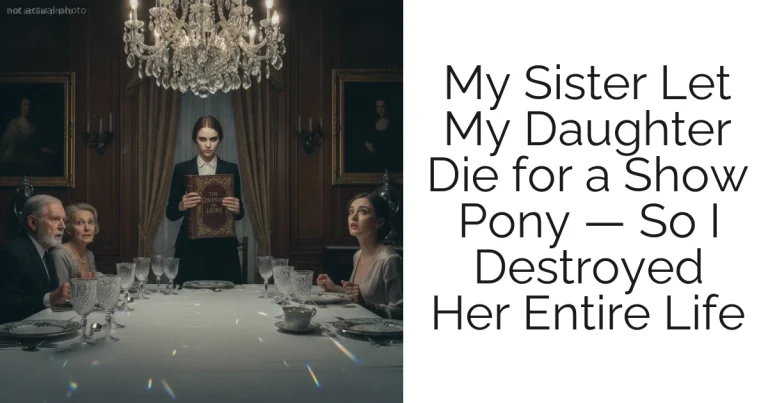 My Sister Let My Daughter Die for a Show Pony — So I Destroyed Her Entire Life
