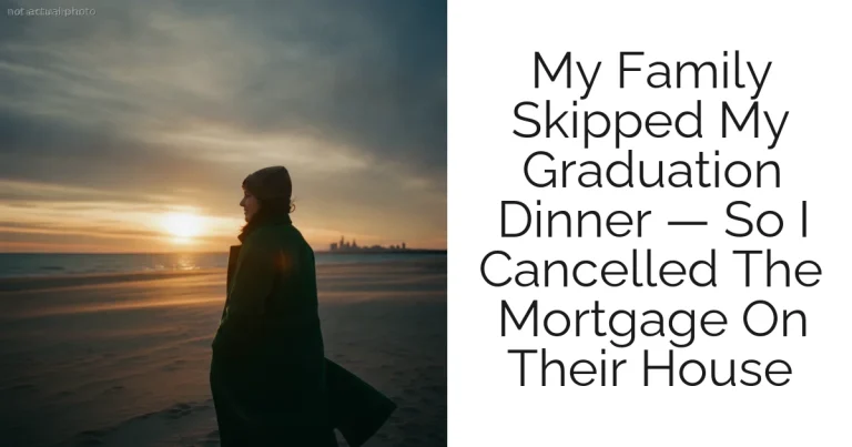 My Family Skipped My Graduation Dinner — So I Cancelled The Mortgage On Their House