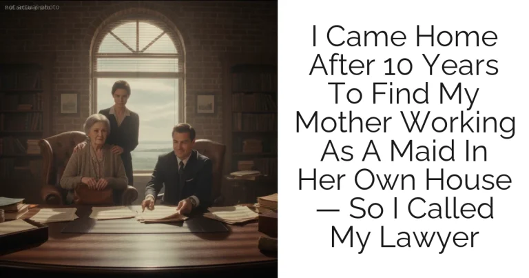 I Came Home After 10 Years To Find My Mother Working As A Maid In Her Own House — So I Called My Lawyer