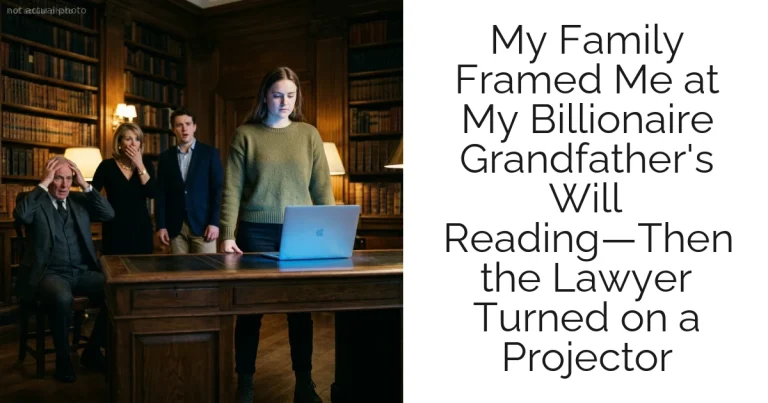 My Family Framed Me at My Billionaire Grandfather's Will Reading—Then the Lawyer Turned on a Projector