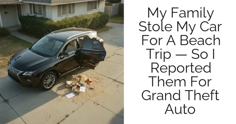 My Family Stole My Car For A Beach Trip — So I Reported Them For Grand Theft Auto