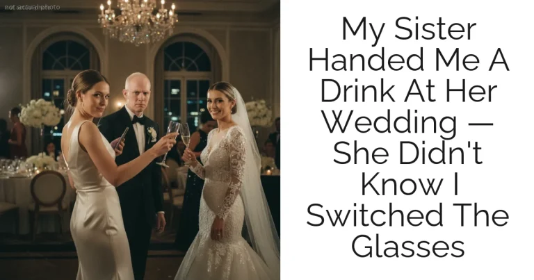 My Sister Handed Me A Drink At Her Wedding — She Didn't Know I Switched The Glasses