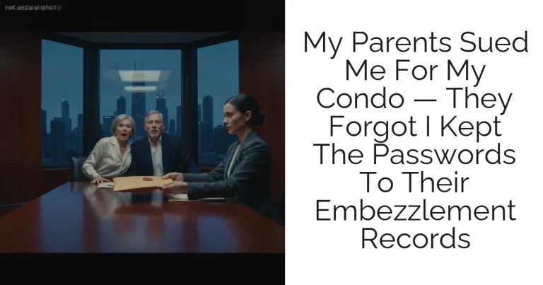 My Parents Sued Me For My Condo — They Forgot I Kept The Passwords To Their Embezzlement Records