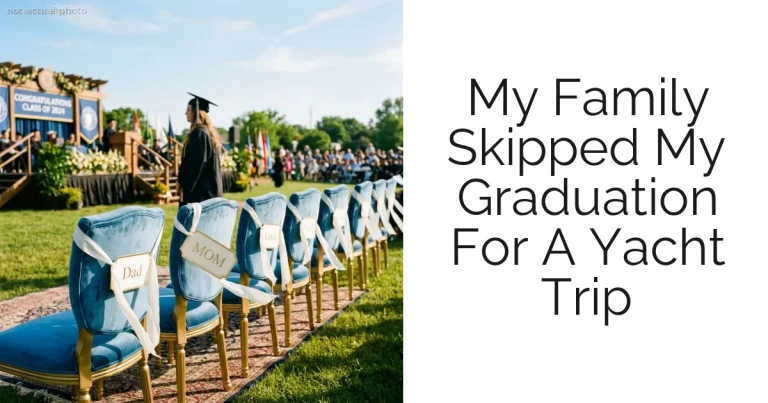My Family Skipped My Graduation For A Yacht Trip