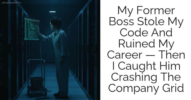 My Former Boss Stole My Code And Ruined My Career — Then I Caught Him Crashing The Company Grid
