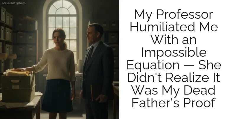 My Professor Humiliated Me With an Impossible Equation — She Didn't Realize It Was My Dead Father's Proof