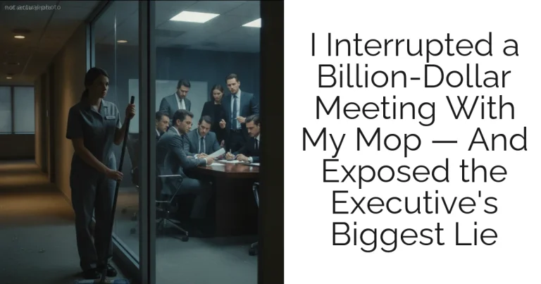 I Interrupted a Billion-Dollar Meeting With My Mop — And Exposed the Executive's Biggest Lie