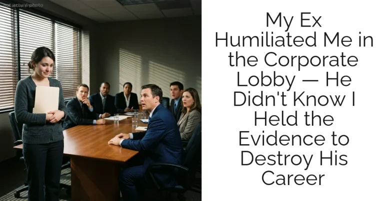 My Ex Humiliated Me in the Corporate Lobby — He Didn't Know I Held the Evidence to Destroy His Career