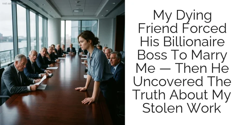 My Dying Friend Forced His Billionaire Boss To Marry Me — Then He Uncovered The Truth About My Stolen Work