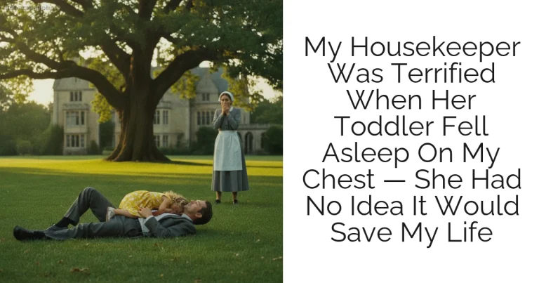 My Housekeeper Was Terrified When Her Toddler Fell Asleep On My Chest — She Had No Idea It Would Save My Life