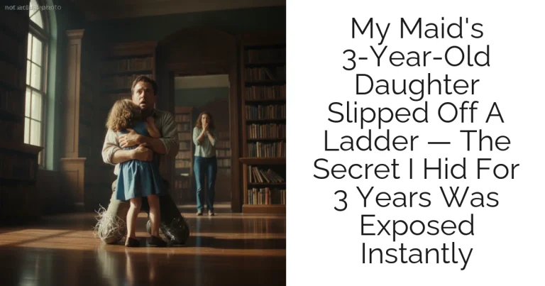 My Maid's 3-Year-Old Daughter Slipped Off A Ladder — The Secret I Hid For 3 Years Was Exposed Instantly