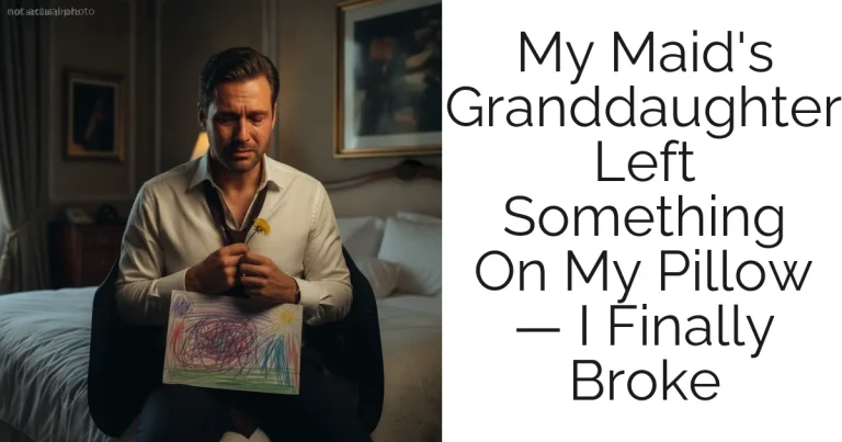 My Maid's Granddaughter Left Something On My Pillow — I Finally Broke