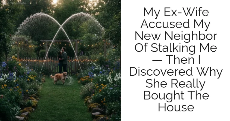 My Ex-Wife Accused My New Neighbor Of Stalking Me — Then I Discovered Why She Really Bought The House