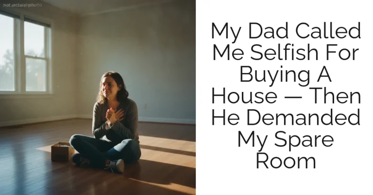 My Dad Called Me Selfish For Buying A House — Then He Demanded My Spare Room