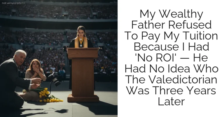 My Wealthy Father Refused To Pay My Tuition Because I Had 'No ROI' — He Had No Idea Who The Valedictorian Was Three Years Later
