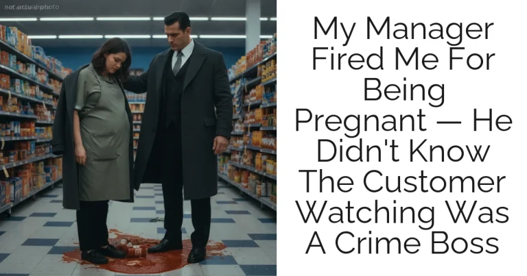My Manager Fired Me For Being Pregnant — He Didn't Know The Customer Watching Was A Crime Boss