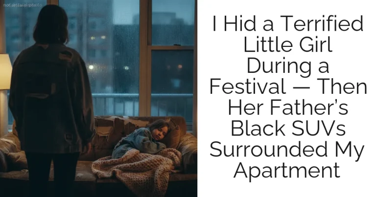 I Hid a Terrified Little Girl During a Festival — Then Her Father’s Black SUVs Surrounded My Apartment