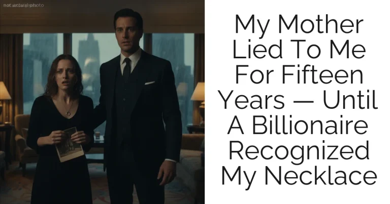 My Mother Lied To Me For Fifteen Years — Until A Billionaire Recognized My Necklace