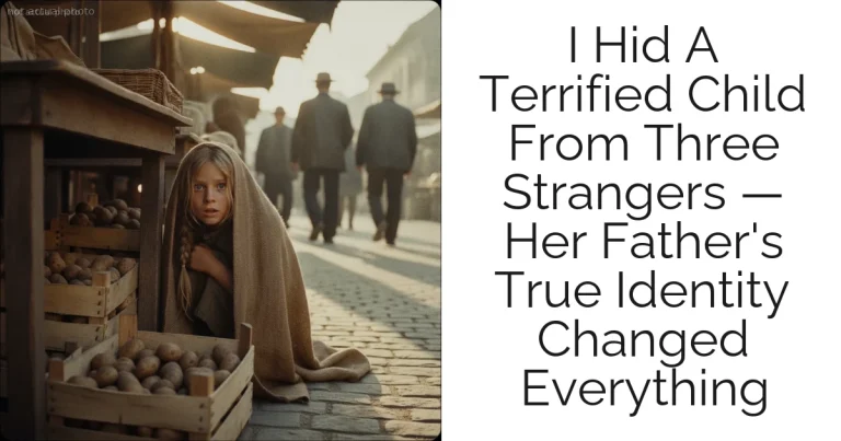 I Hid A Terrified Child From Three Strangers — Her Father's True Identity Changed Everything