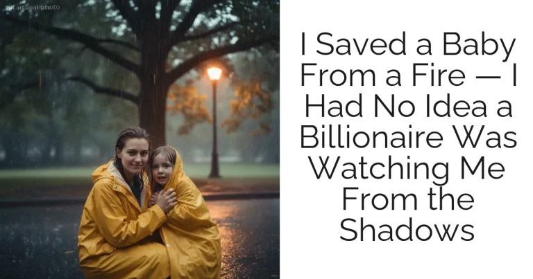 I Saved a Baby From a Fire — I Had No Idea a Billionaire Was Watching Me From the Shadows