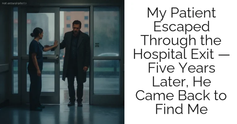 My Patient Escaped Through the Hospital Exit — Five Years Later, He Came Back to Find Me