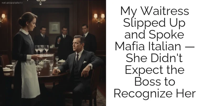 My Waitress Slipped Up and Spoke Mafia Italian — She Didn't Expect the Boss to Recognize Her