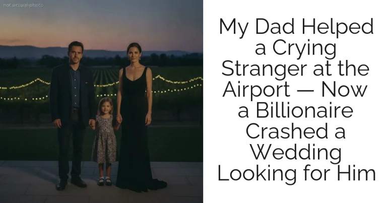 My Dad Helped a Crying Stranger at the Airport — Now a Billionaire Crashed a Wedding Looking for Him