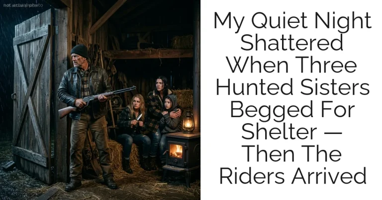 My Quiet Night Shattered When Three Hunted Sisters Begged For Shelter — Then The Riders Arrived