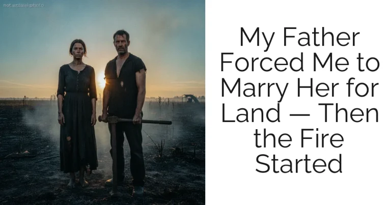 My Father Forced Me to Marry Her for Land — Then the Fire Started