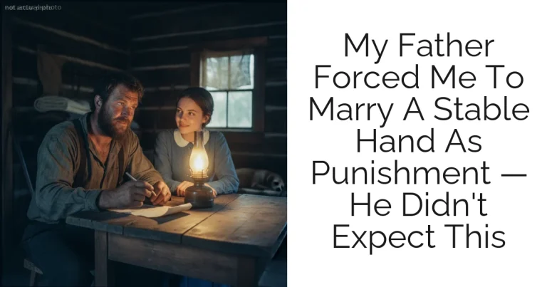 My Father Forced Me To Marry A Stable Hand As Punishment — He Didn't Expect This
