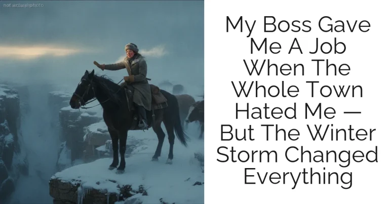 My Boss Gave Me A Job When The Whole Town Hated Me — But The Winter Storm Changed Everything