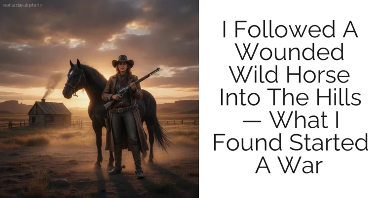 I Followed A Wounded Wild Horse Into The Hills — What I Found Started A War